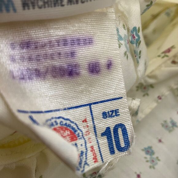 Vintage Union JC Penney Prairie Cottage Core Dress Floral Girls 10 elastic waist - Picture 5 of 14